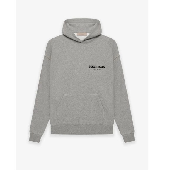 Fear of God Essentials FOG Essentials Flocked Hoodie Dark Oatmeal - Picture 15 of 15
